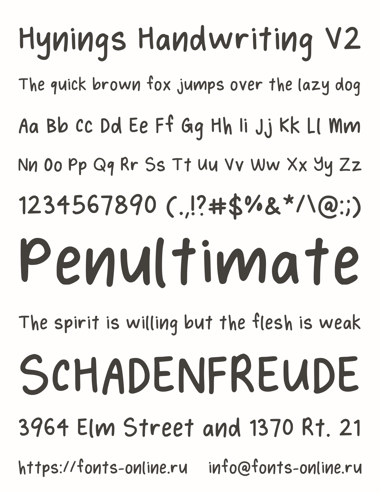 Hynings Handwriting V2 Free Font Download